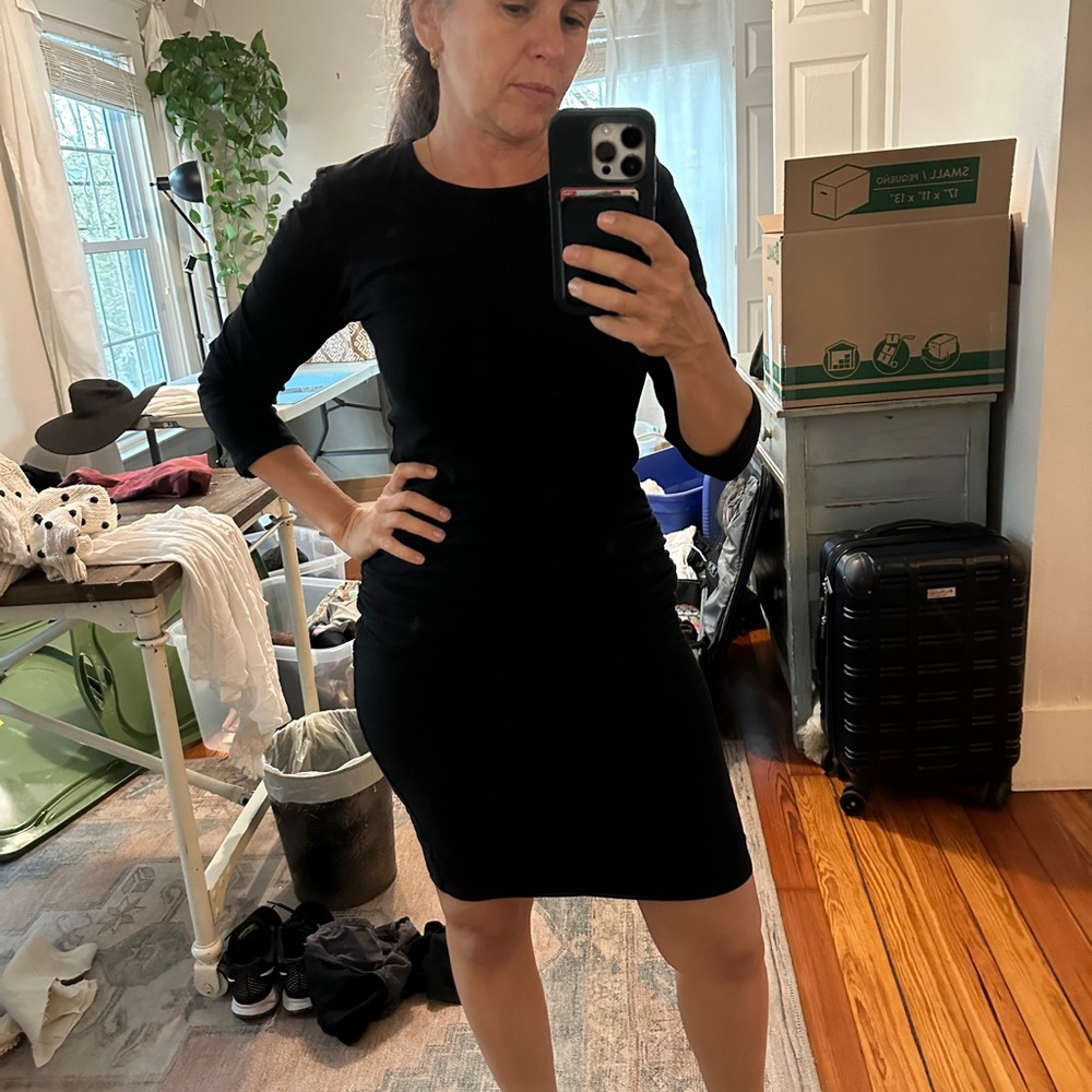 Black ruched dress - size 2 in James Perse (normal size 6 or medium)